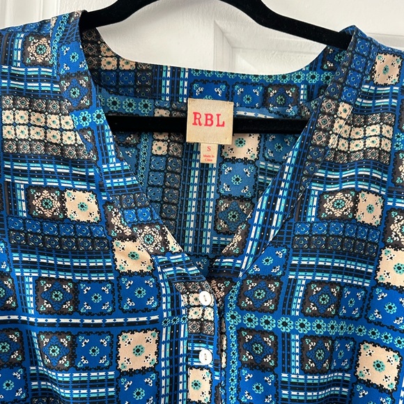 RBL drawstring patchwork drawstring shirt dress SMALL - Picture 3 of 7